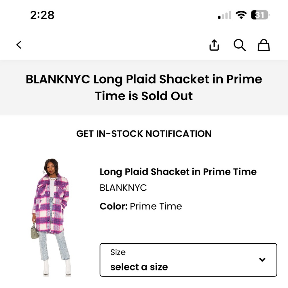 Long Plaid Shacket - Picture 4 of 4